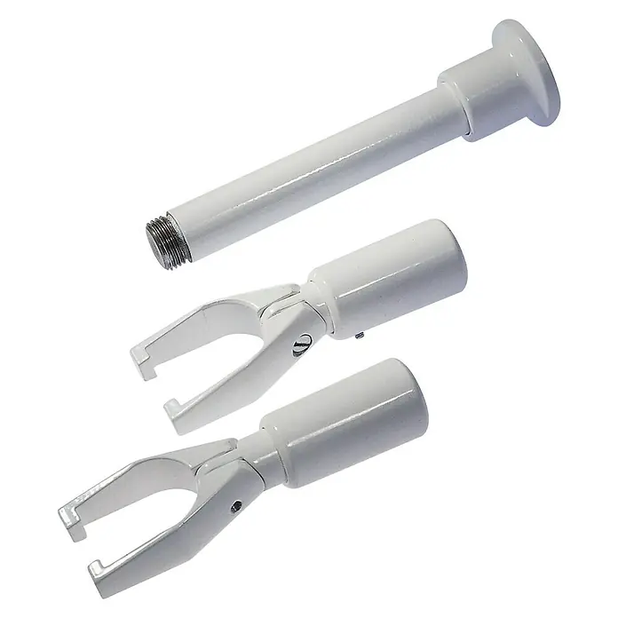 Ximax Raumteiler-Set - 2 x Wandhalter, 1 x Standfuß, Weiß - Ansicht von oben