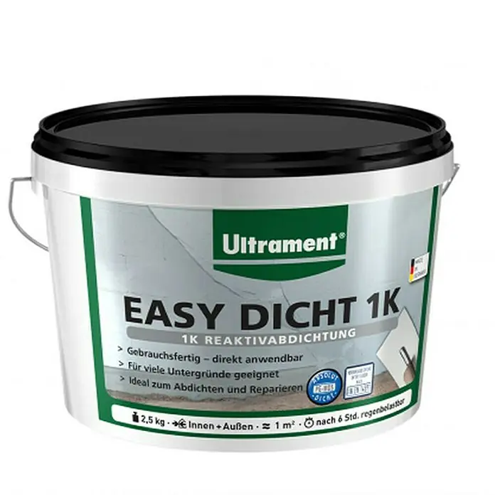 Ultrament Reaktivabdichtung Easy Dicht - 2,5 kg, 1-komponentig, Bitumenfrei - Vorderansicht