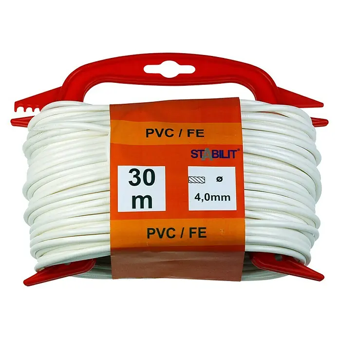 Stabilit Wäscheleine - Ø x L: 4 mm x 30 m, Weiß - Vorderansicht