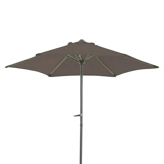 Sunfun Parasol Trentino II - Taupe, Diámetro: 200 cm - Vista frontal