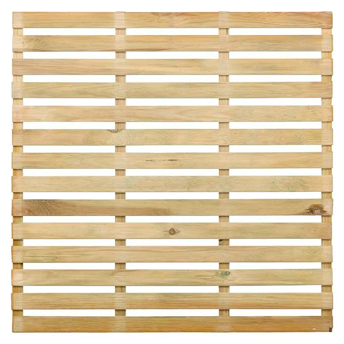 Forest-Style Loseta de madera Estriada - Pino, Natural, 100 x 100 cm - Vista superior