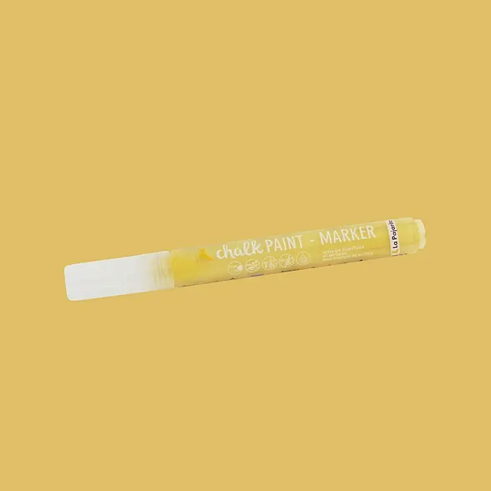 La Pajarita Marcador para ropa Chalk Paint Marker - Ocre Sahara, 6 ml, Mate - Vista angular