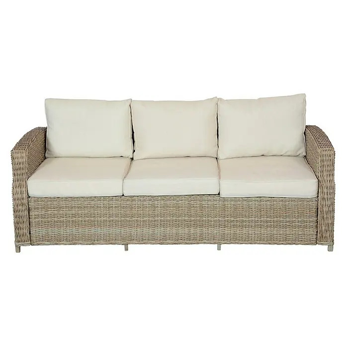 Conjunto de muebles Gotland II - 4 piezas, Ratán sintético, Arena - Vista superior