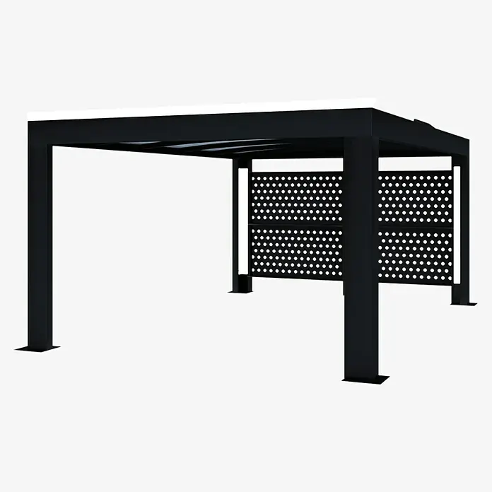 Abson Endwand für Einzelcarport - 3,2 x 1,9 m, Passend für: Abson Calux Einzelcarport - Diagonale Ansicht