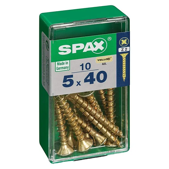 Spax Univerzalni vijak - 5 x 40 mm, Puni navoj, 10 kom - Pogled s lijeve strane