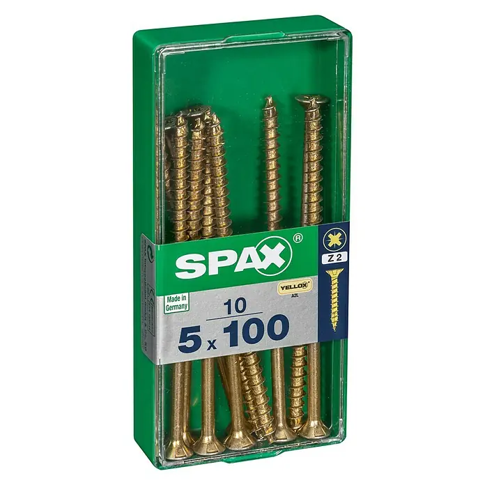 Spax Univerzalni vijak - 5 x 100 mm, Puni navoj, 10 kom - Pogled s lijeve strane