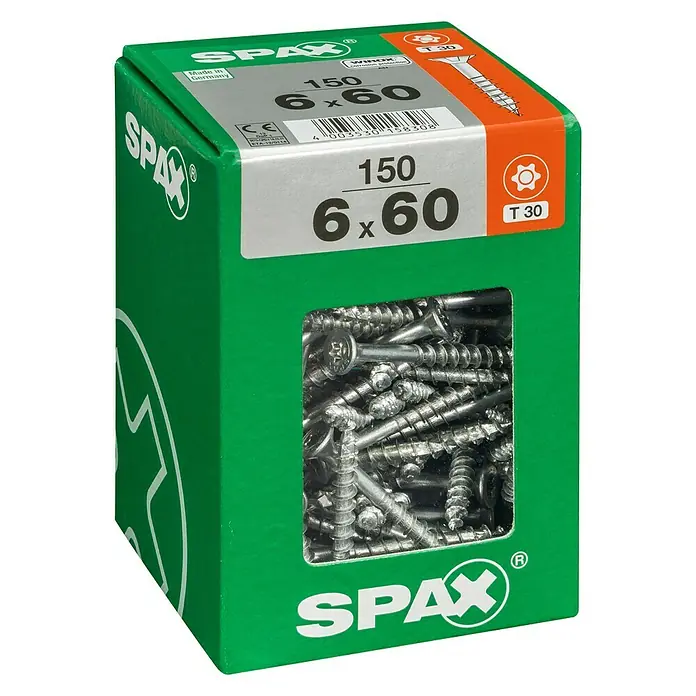 Spax Univerzalni vijak T-Star plus - Ø x D: 6 x 60 mm, Površina WIROX, T-Star plus, 150 kom - Pogled s lijeve strane