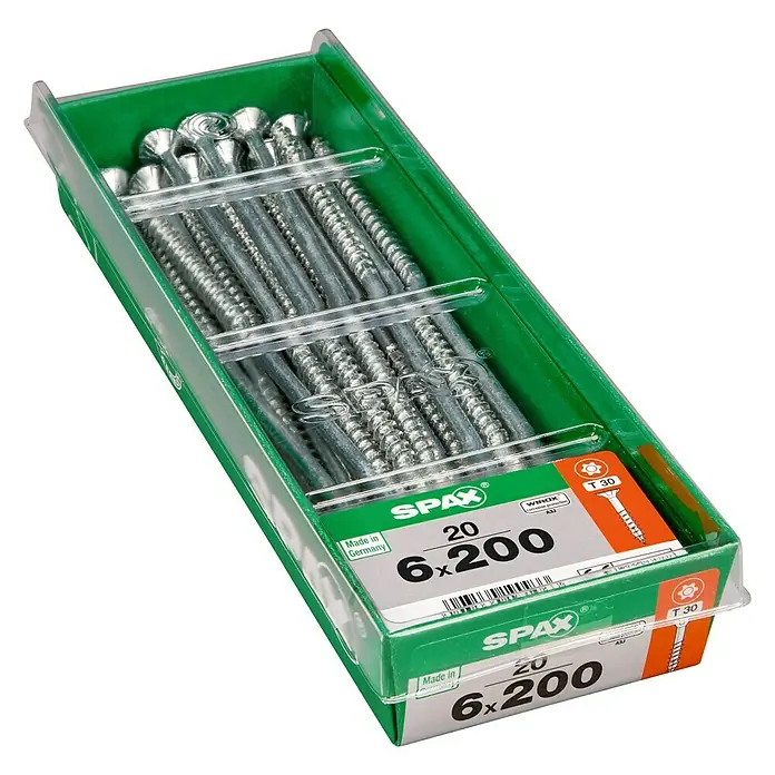 Spax Univerzalni vijak T-Star plus - Ø x D: 6 x 200 mm, Površina WIROX, T-Star plus, 20 kom - Pogled s lijeve strane