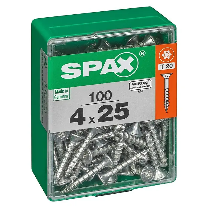 Spax Univerzalni vijak T-Star plus - Ø x D: 4 x 25 mm, Površina WIROX, T-Star plus, 100 kom - Pogled s lijeve strane