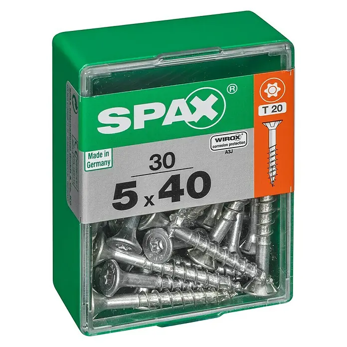 Spax Universalschraube T-Star plus - Ø x L: 5 x 40 mm, WIROX Oberfläche, T-Star plus, 30 Stk.