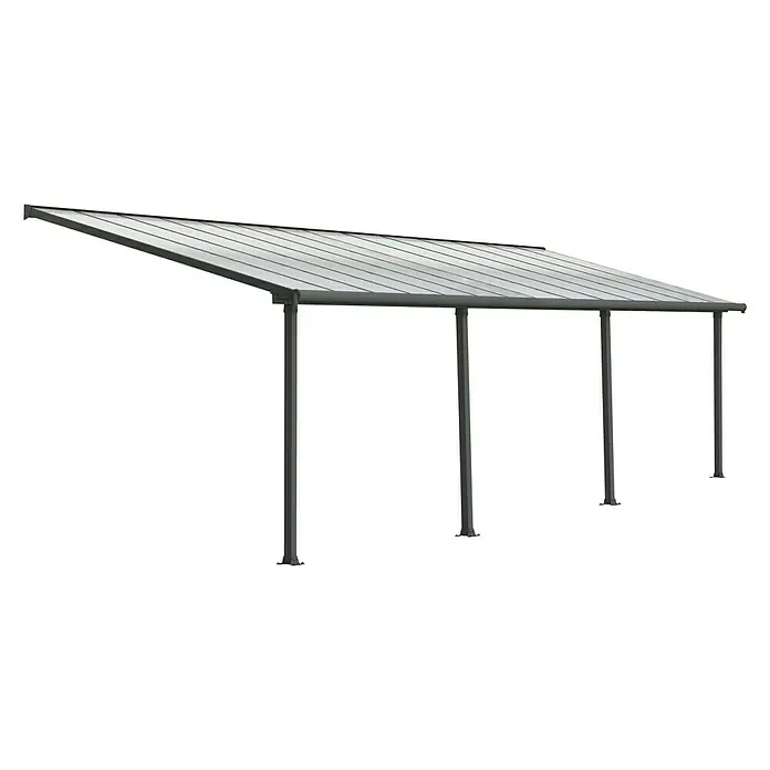 Palram – Canopia Terrassenüberdachung Olympia - Tiefe: 3 m, B x H: 8,5 x 2,1 m, Anthrazitgrau