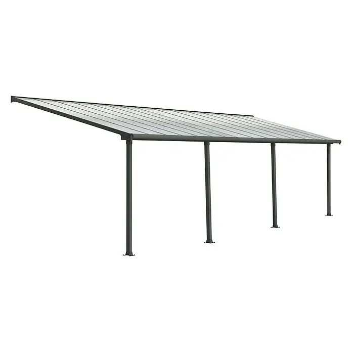 Palram – Canopia Terrassenüberdachung Olympia - Tiefe: 3 m, B x H: 9,15 x 2,1 m, Anthrazitgrau