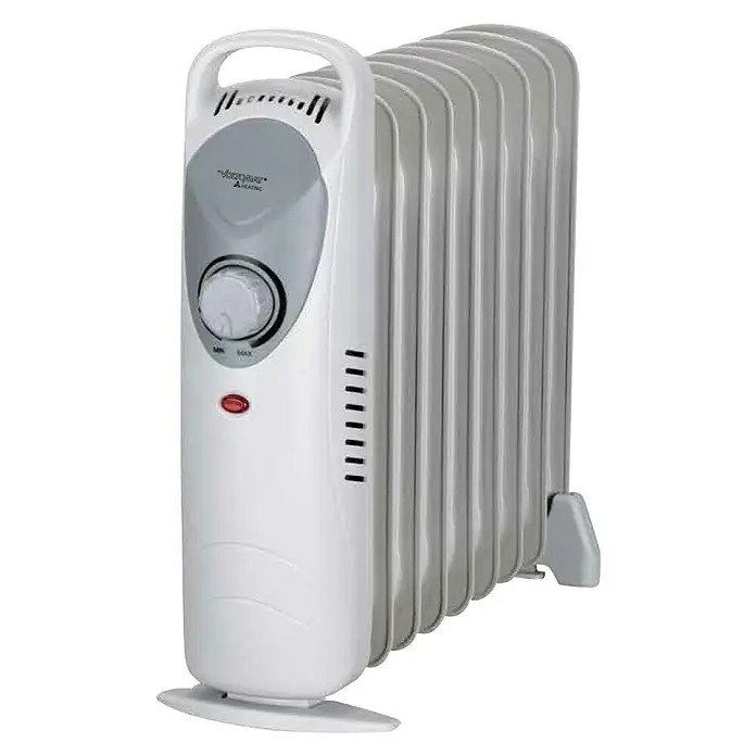 Voltomat HEATING Uljni radijator Mini - 1.000 W, Bijele boje, 40 x 14 x 38 cm - Pogled sprijeda