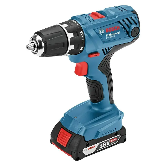 Bosch Professional Maschinen-Set GSR 18V-21 & GBH 18V-21 - 18 V, 2 Akkus, 7 -tlg.