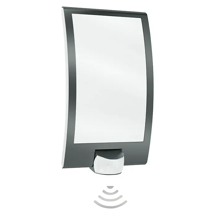 Steinel Sensor-Außenwandleuchte L 22 - 60 W, 28,6 x 16,2 x 8,9 cm, Anthrazit, IP44 - Vorderansicht
