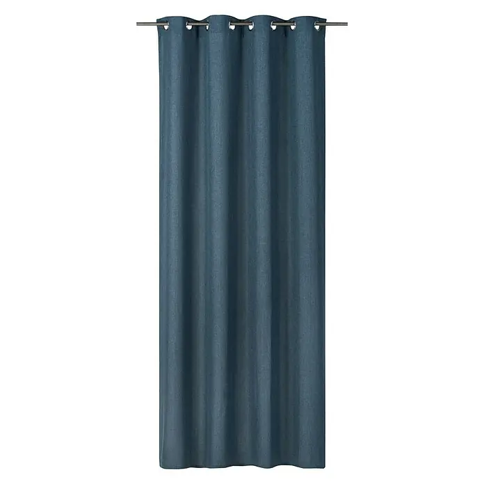 Elbersdrucke Ösenschal Lino - Petrol, 140 x 255 cm, 100 % Polyester - Vorderansicht