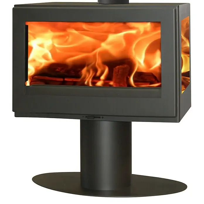 Panadero Kaminofen Mistral Trivision - 7,2 kW, Raumheizvermögen: 250 m³, Gussgrau