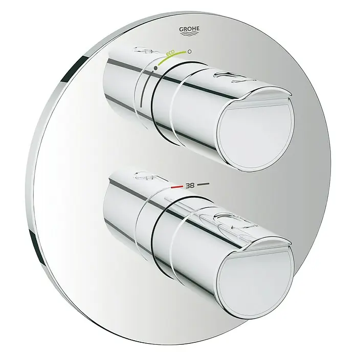 Grohe Brause-Thermostatarmatur Grohtherm 2000 - Chrom, Glänzend - Vorderansicht