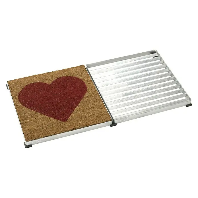 Plus Fußabtreter Cubic - 40 x 80 x 3,5 cm, Herz - Ansicht von oben