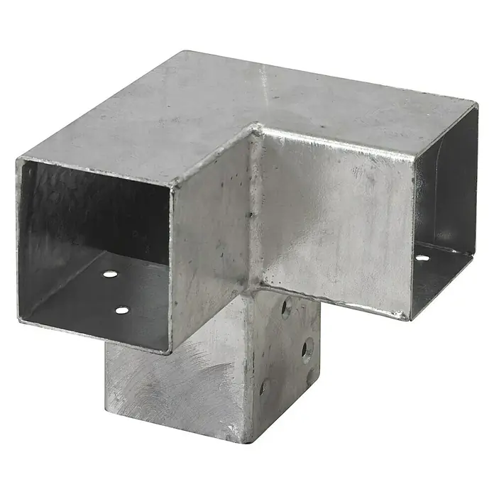 Plus Eckbeschlag Cubic - Ausführung: Doppelt, Geeignet für: Holzpfosten 7 x 7 cm - Ansicht von oben