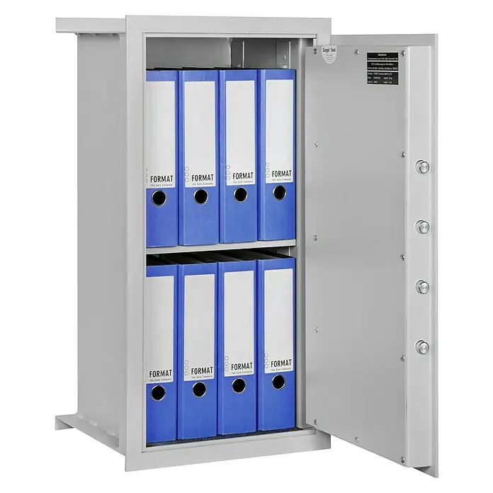 Format Wandtresor WB 6 - Doppelbart-Hochsicherheitsschloss, L x B x H: 360 x 420 x 800 mm - Detailaufnahme