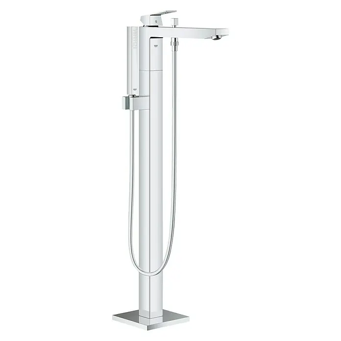 Grohe Eurocube Wannenstandarmatur - Höhe: 94,8 cm, Verchromt - Vorderansicht