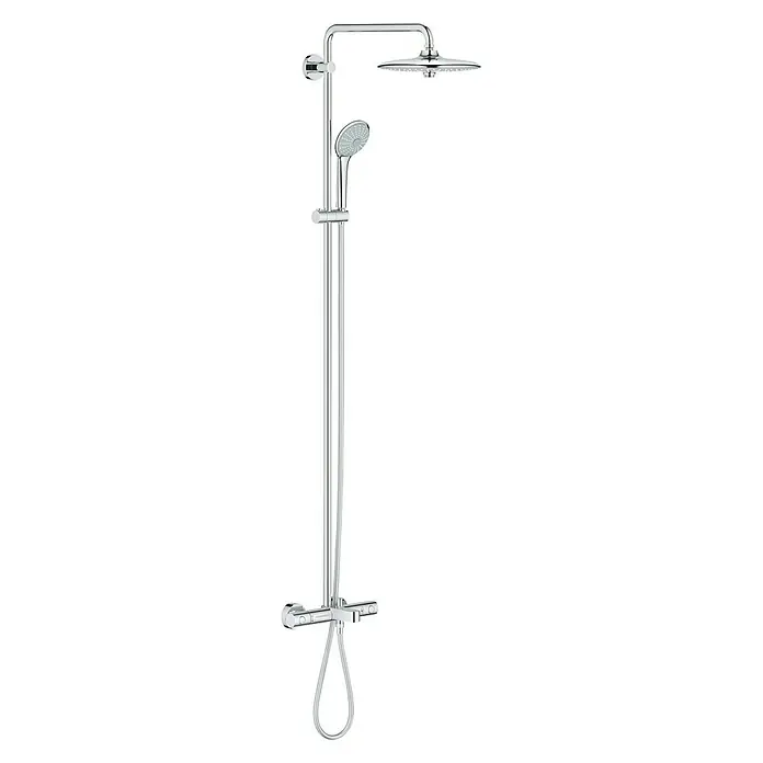 Grohe Duschsystem Euphoria 260 - Mit Thermostatarmatur, Lochabstand: 147,1 cm, Anzahl Strahlarten: 3 Stk., Chrom - Vorderansicht