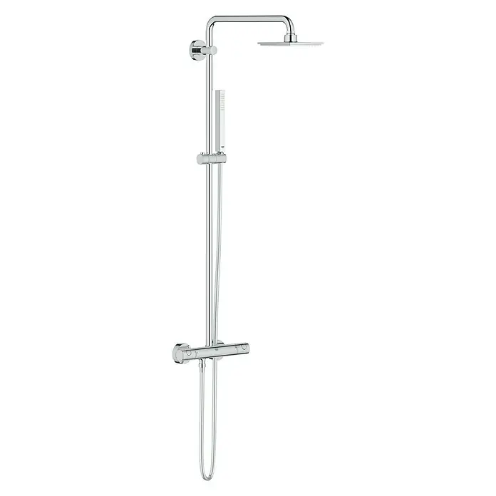 Grohe Duschsystem Euphoria 150 - Mit Thermostatarmatur, Lochabstand: 101,6 cm, Anzahl Strahlarten: 1 Stk., Chrom - Vorderansicht