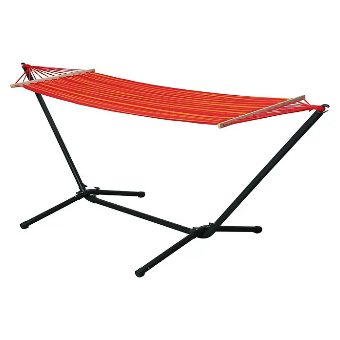 Hängematten-Set - 300 x 120 x 105 cm, Orange/Rot