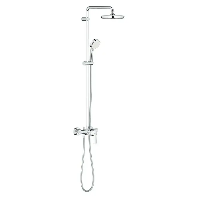 Grohe Duschsystem Tempesta Cosmopolitan - Mit Einhebelmischer, Lochabstand: 101,1 cm, Anzahl Strahlarten: 2 Stk., Chrom - Vorderansicht