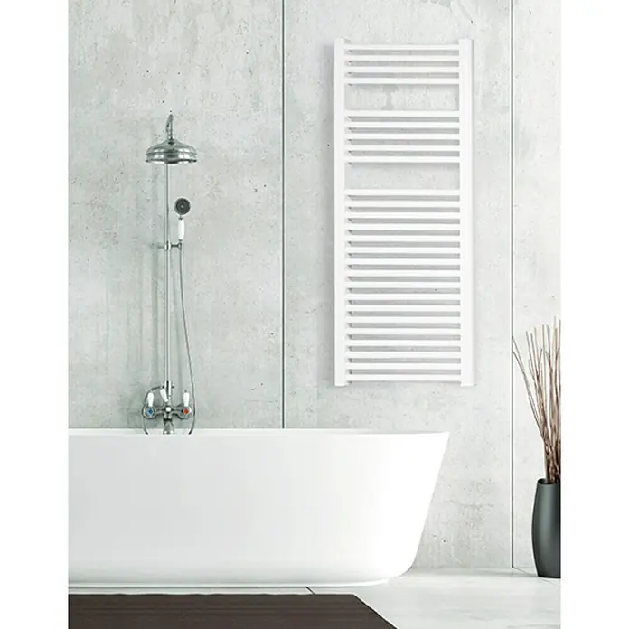 Cicsa Radiador toallero eléctrico Zeta X - An x Al: 50 x 112 cm, 1.120 W, Blanco, Termostato