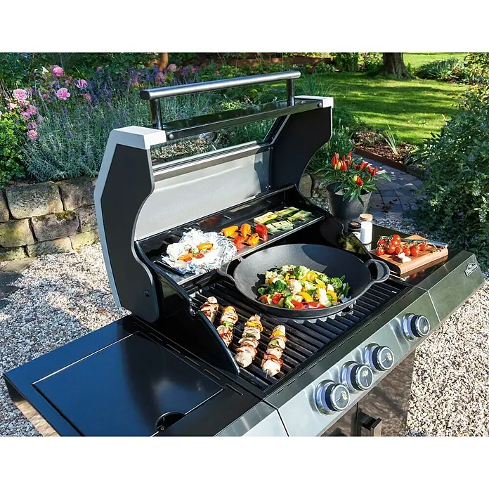 Kingstone Barbacoa de gas Cliff 350 - Número de quemadores: 3, Superficie parrilla: 59 x 45 cm, 13,5 kW