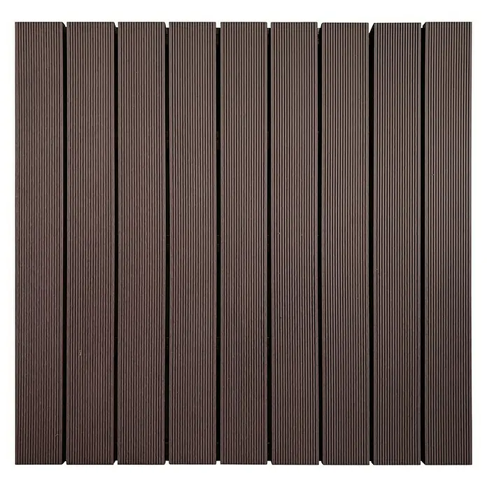 Loseta de WPC - Marrón, An x L: 90 x 90 cm, 1 ud.