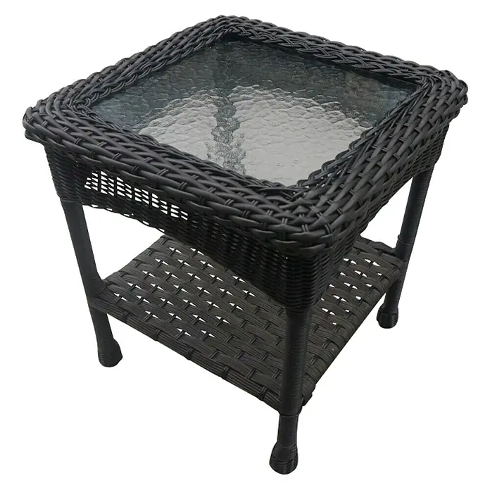 Sunfun Mesa auxiliar de jardín Savannah - L x An: 45 x 45 cm, Marrón