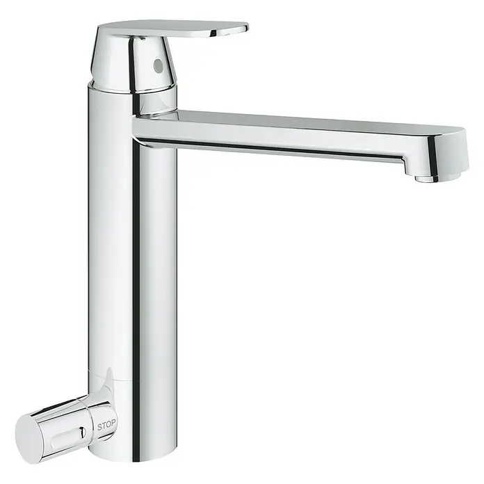 Grohe Spültischarmatur Eurosmart Cosmopolitan - L-Auslauf, Chrom, Glänzend, Maschinenanschluss - Vorderansicht