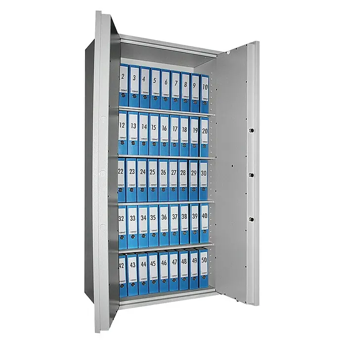 Format Stahlbüroschrank SB Pro 80 Z - Doppelbart-Hochsicherheitsschloss, L x B x H: 550 x 950 x 1.900 mm - Detailaufnahme
