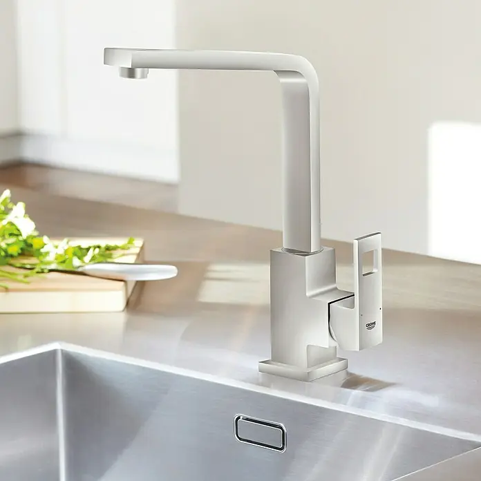 Grohe Eurocube Spültischarmatur - Edelstahl, Matt, Hoher Auslauf - Stimmungsaufnahme