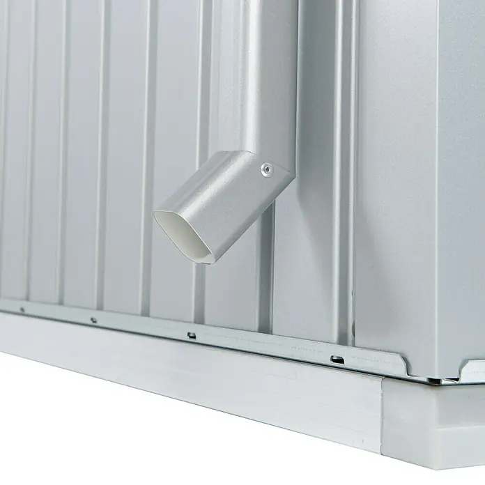 Biohort Regenfallrohr-Set - Länge: 1,82 m, Silber Metallic, 2 Stk. - Vorderansicht