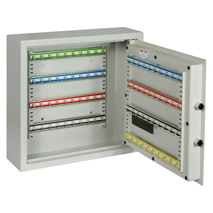 Format Schlüsselschrank SLE 80 - Elektronisches Zahlenschloss, L x B x H: 130 x 460 x 430 mm - Detailaufnahme