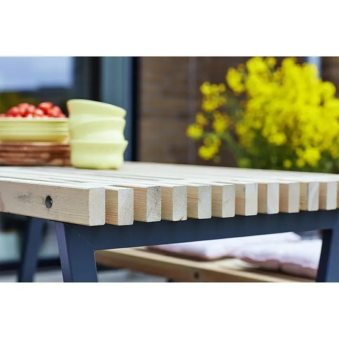 Plus Gartentisch Siesta - 138 x 76,5 cm, Holz - Detailaufnahme
