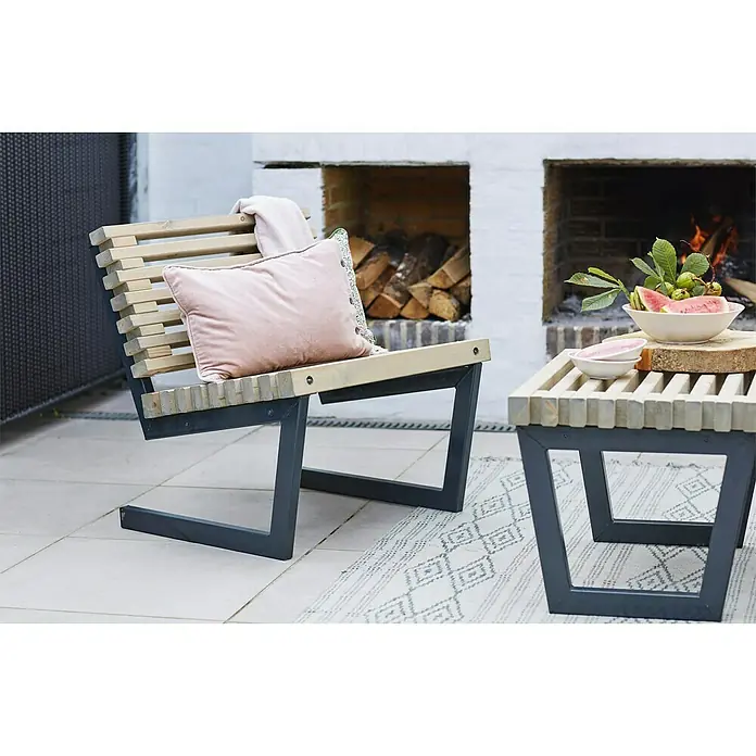 Plus Gartenstuhl Siesta - 49 cm, Holz - Stimmungsaufnahme