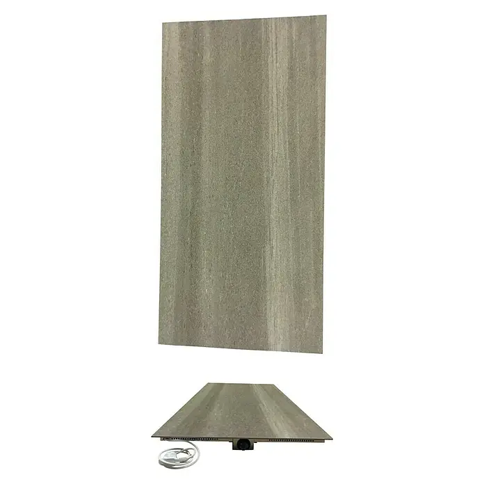 Infrarot-Keramikheizkörper - B x H: 60 x 120 cm, 1.100 W, Grau - Vorderansicht