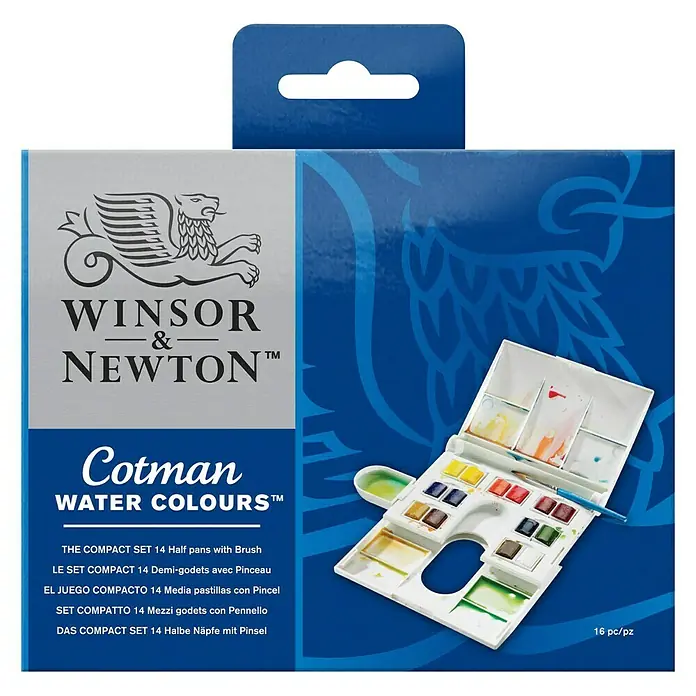 Winsor & Newton Cotman Set akvarel boja Compact - Lonac - Pogled sprijeda