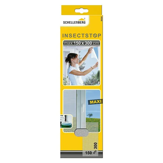 Schellenberg Insect Stop Mosquitera para ventana Maxi - An x Al: 150 x 300 cm, Blanco, Inserción