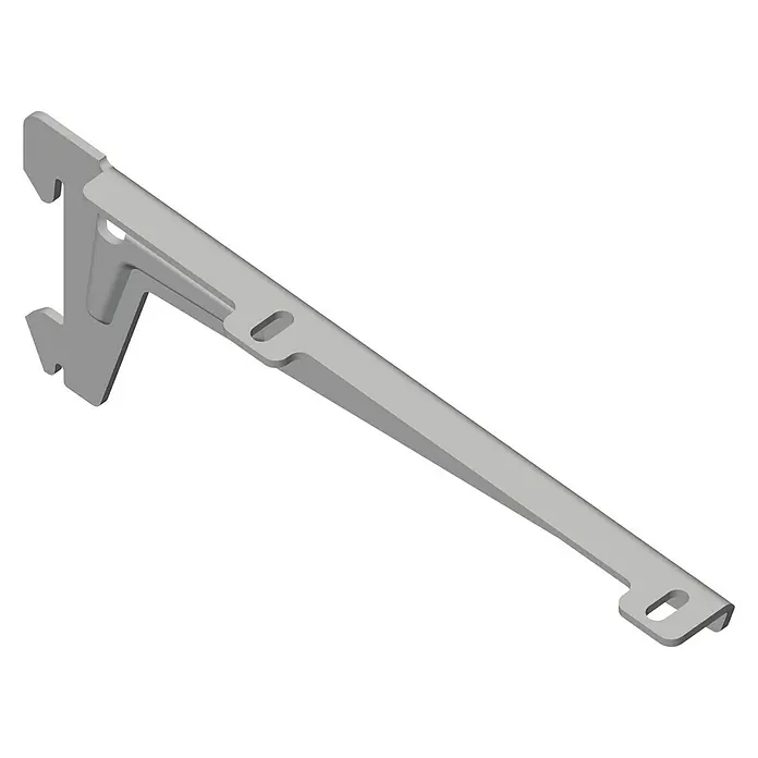 Element System Kutni nosač polica - Duljina: 18 cm, Bijelo-aluminij, Opteretivost: 55 kg, 1 par