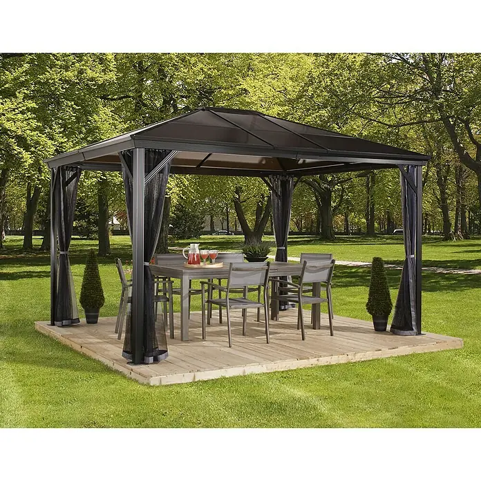 Sojag Pavillon Verona 10 x 14 - 423 x 298 x 261 cm, Anthrazit - Stimmungsaufnahme