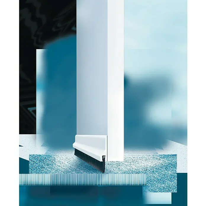 Tesa MOLL Burlete para puerta Textil - Marrón, Apto para: Desajustes de hasta 15 mm de ancho - Producto en uso