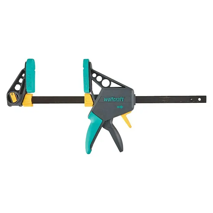 Wolfcraft Jednoručna stega EHZ PRO - Raspon: 300 mm, Stezna snaga: Do 1.200 N, Dužina do izljeva: 100 mm - Pogled s desne strane