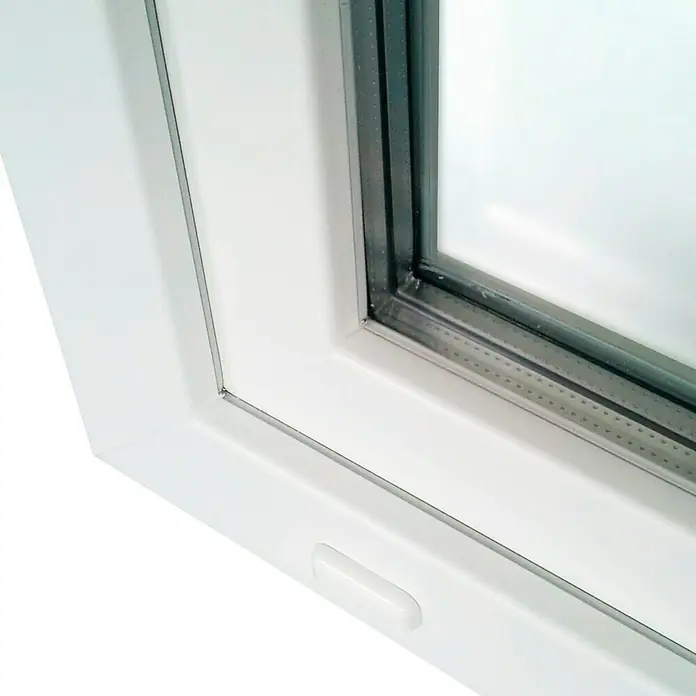 Solid Elements Ventana de PVC Practicable-Oscilobatiente - An x Al: 100 x 100 cm, Apertura según normativa: Izquierda, Blanco, Sin persiana - Primer plano