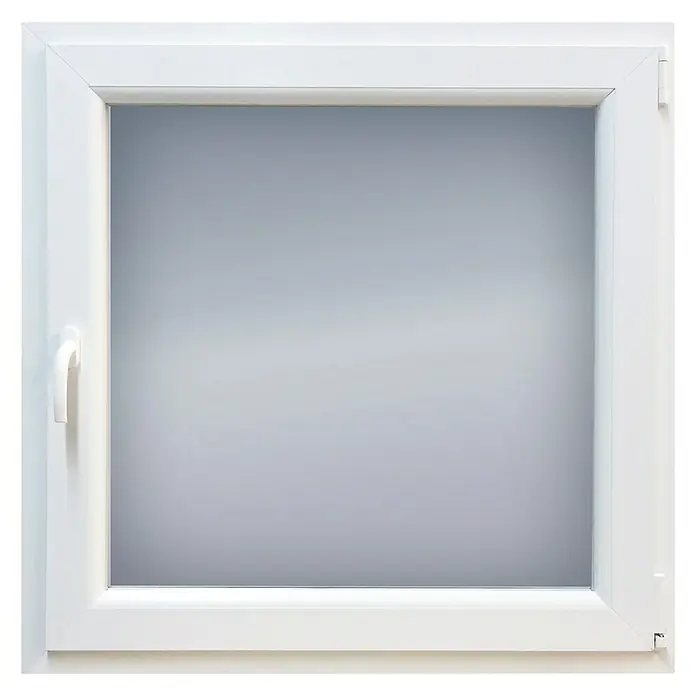 Solid Elements Set de ventana de PVC Practicable-Oscilobatiente - 100 x 100 cm, Derecha, Blanco, Sin persiana - Vista frontal
